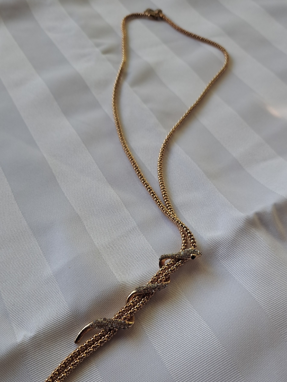 Gold-Tone Twisted Chain Pendant Necklace - Women Jewelry